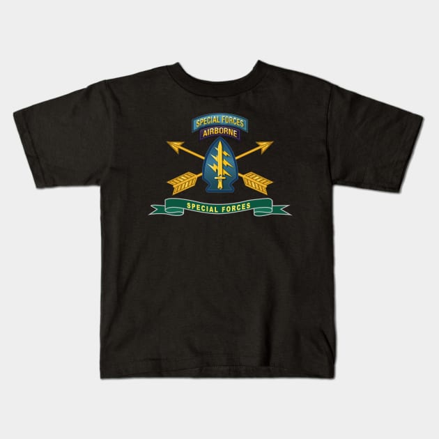 Special Forces - SSI w Tab - Br - Ribbon X 300 Kids T-Shirt by twix123844